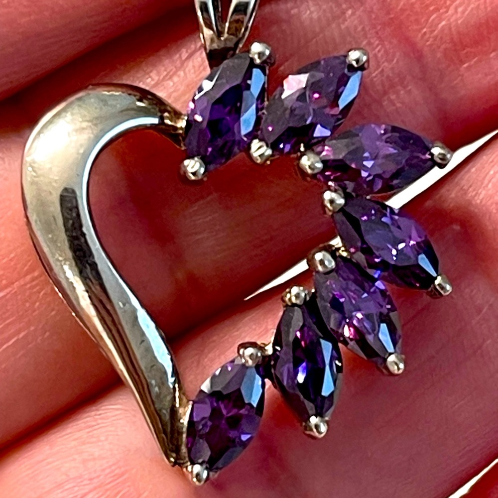 Italian 925 Silver Necklace Heart Pendant